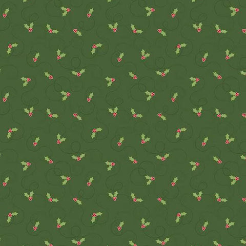 More Christmas Wishes C16554-GREEN by the RBD Designers for Riley Blake Designs - Holly Green