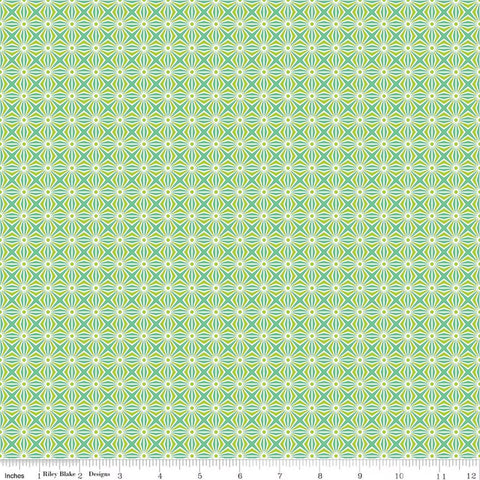 Chasing Rainbows C18012-GREEN by Leslie Ryan of Blooming Boldly Designs for Riley Blake Designs - Interlink Green