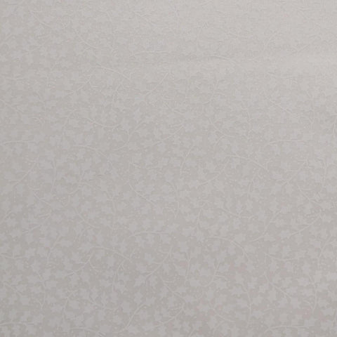 White Tone-on-Tone Holly Vine Print Fabric