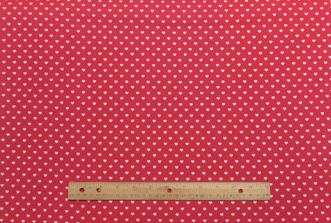 JoAnn Fabrics - Red Fabric / White Heart Print