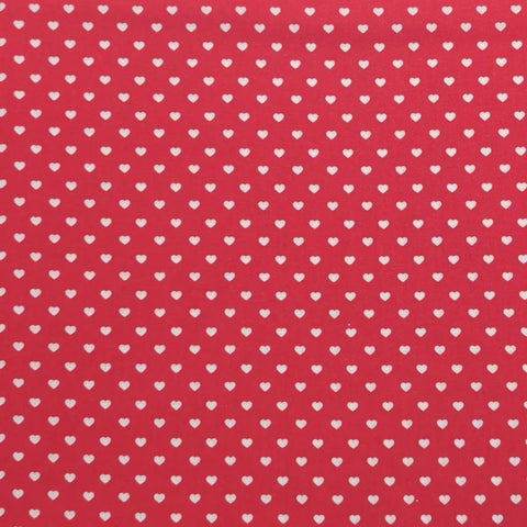 JoAnn Fabrics - Red Fabric / White Heart Print