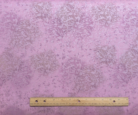 ME Hordyszynski Fairy Frost CM376 Michael Miller Fabrics - Orchid-Colored Tonal Fabric / Pink Frost Leaf Print