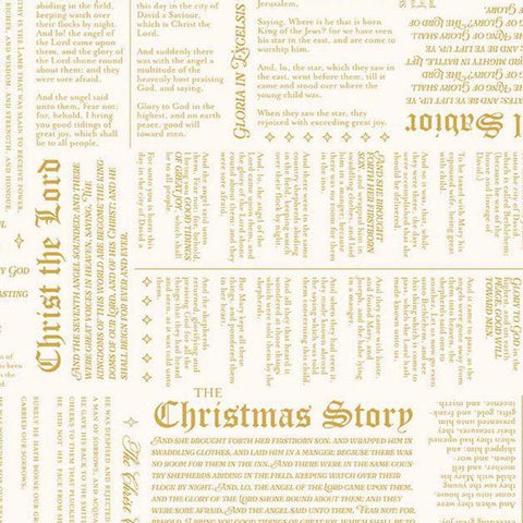 Christmas Wishes C15047-CREAM by the RBD Designers for Riley Blake Designs - Christmas Story Cream