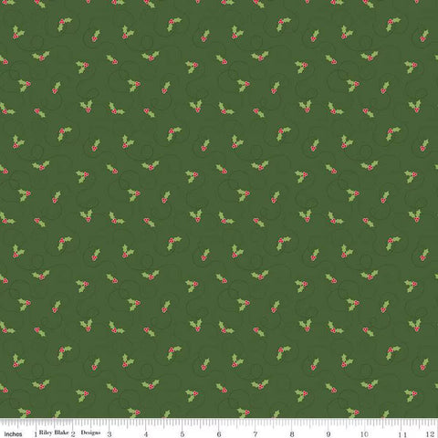 More Christmas Wishes C16554-GREEN by the RBD Designers for Riley Blake Designs - Holly Green
