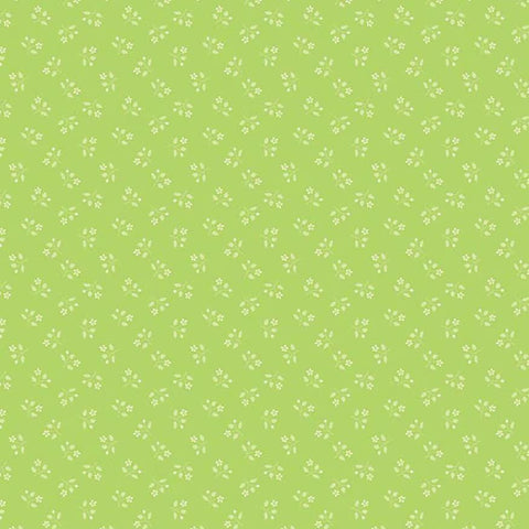 Chasing Rainbows C18015-GREEN by Leslie Ryan of Blooming Boldly Designs for Riley Blake Designs - Scattered Stems Green