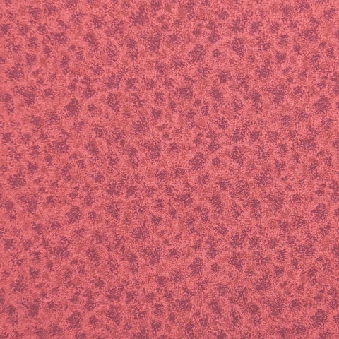 Coral and Burgundy Blender Fabric - Selvage to Selvage Print