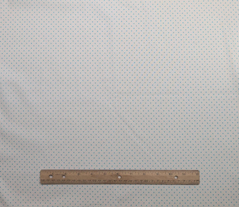 Le Crème Swiss & Dots RBD Designers 2013 Riley Blake Designs - White Fabric / Aqua Dot Print