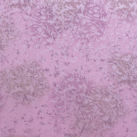 ME Hordyszynski Fairy Frost CM376 Michael Miller Fabrics - Orchid-Colored Tonal Fabric / Pink Frost Leaf Print