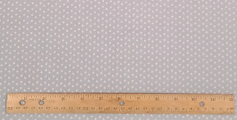 Pale Blue Fabric / Pale Pink Reproduction Style Flower Print - Selvage to Selvage Print