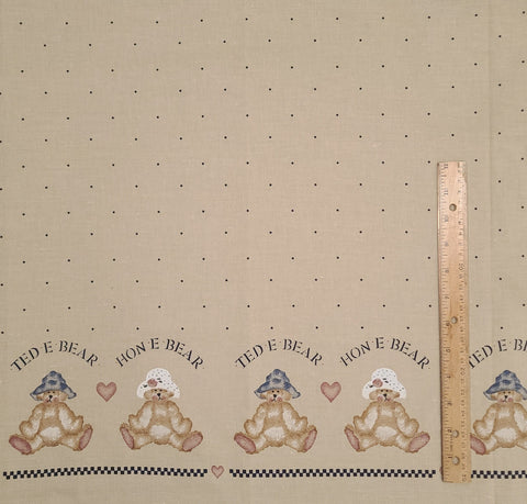 7141 Ted-E-Bear Border Stripe (Parallel to Selvage) Past & Presents for Daisy Kingdom 1994
