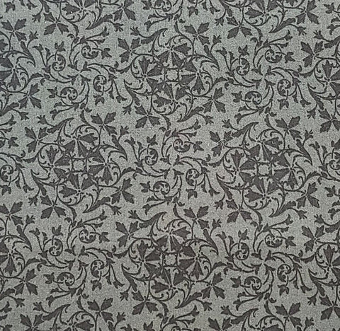 Floragraphix II by Jason Yenter for In the Beginning Fabrics - Charcoal Fabric / Black French Colonial Style Print