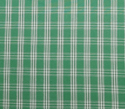 Bright Green and White Plaid 60" WIDE Fabric - Selvage to Selvage Print